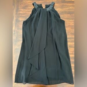 Black Sleeveless chiffon dress